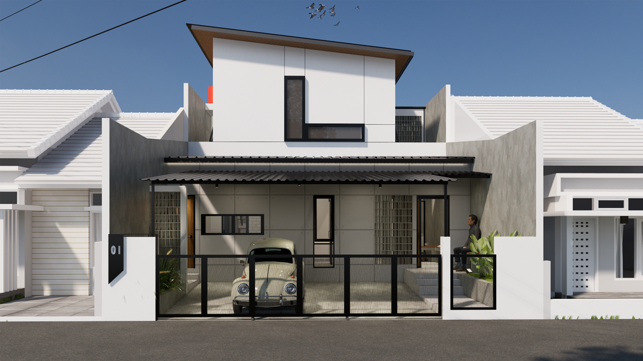 Desain Arsitek - Rumah Tinggal 2 Lantai - Bekasi